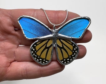 Butterfly Jewelry, Unique jewelry, butterfly Pendant, butterfly necklace, blue Morpho butterfly, monarch, real butterfly wing, gifts