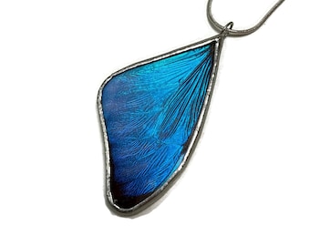 Butterfly Jewelry, Unique jewelry, butterfly Pendant, butterfly necklace, blue morpho butterfly, insect jewelry, real butterfly wing, gifts