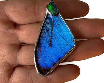 Butterfly Jewelry, Unique jewelry, butterfly Pendant, butterfly necklace, blue morpho butterfly, insect jewelry, real butterfly wing, gifts