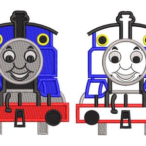 Thomas The Tank Engine Embroidery Design, Thomas The Thank Engine Applique Embroidery Designs, 4 Sizes Machine Embroidery Designs