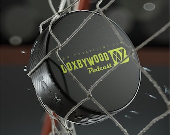 Doxbywood Podast Hockey Puck, Personalized Sports Gift, Hockey Fan Collectible, Unique Sports Memorabilia, Gift for Athletes