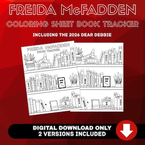 Freida McFadden Book Tracker: Coloring Page Reading Log (Digital Download)