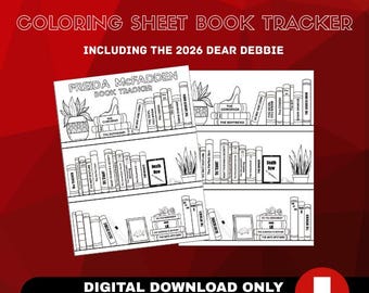 Freida McFadden Book Tracker: Coloring Page Reading Log (Digital Download)