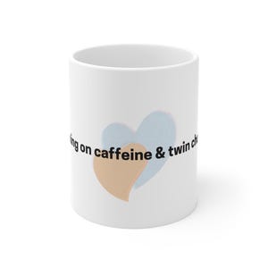 Twin Chaos Mug , Twin Mom Coffee Cup , Funny Mug for Moms of Twins , Caffeine & Chaos , Twin Mama Gift Idea