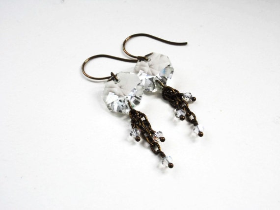 Next Date January Vintage Chandelier Crystal Earrings Image 0
