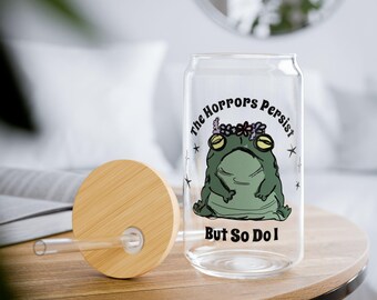 Taza de café helado con forma de rana: vaso para beber caprichoso de 16 oz
