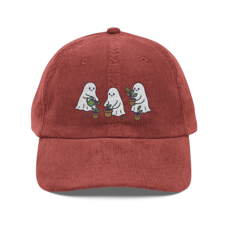 Sombrero de pana de jardinería fantasma: gorra bordada de Plant Parent imagen 2