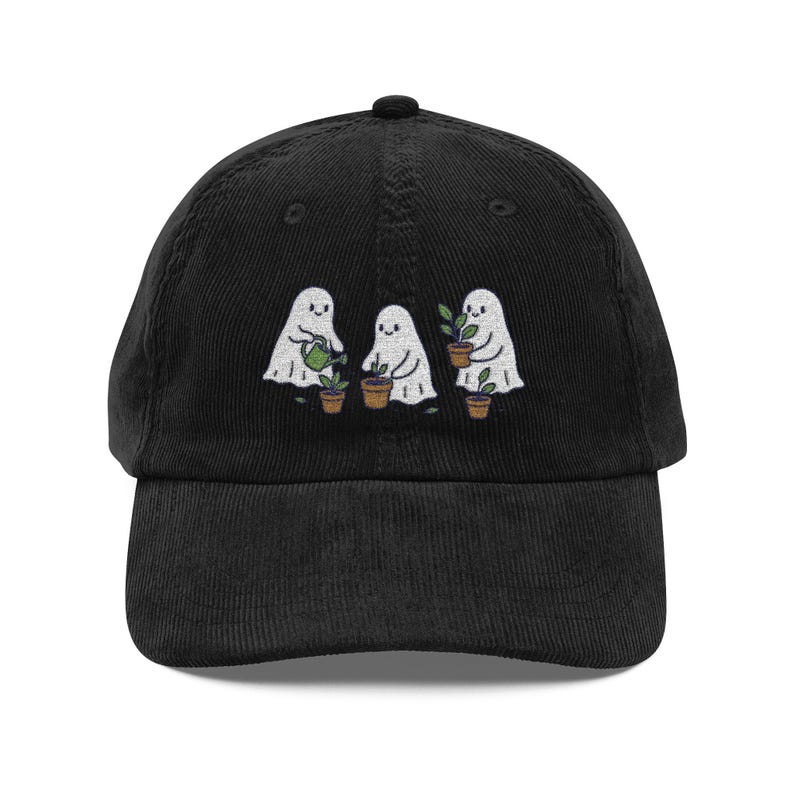 Sombrero de pana de jardinería fantasma: gorra bordada de Plant Parent imagen 4