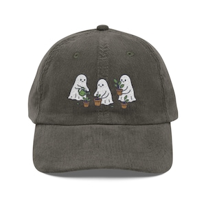 Sombrero de pana de jardinería fantasma: gorra bordada de Plant Parent imagen 1