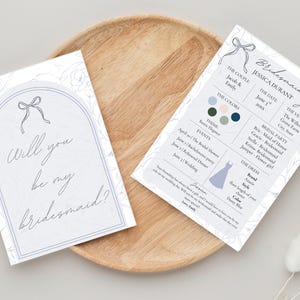 Bridal Party Proposal Template, Will you be my Bridesmaid, Maid of honor, Matron of honor, editable proposal card, Wedding party template