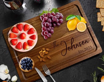 Personalized Cutting Board Wedding Gift, Bridesmaid gifts,Housewarming gifts Engagement,Personalized Charcuterie Boards