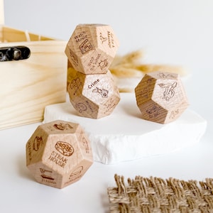 Personalized Date Night Dice,Custom Engraved Wooden Dice,Date Night Dice Game,Valentines Day Gift For Him,Anniversary Gift For Husband