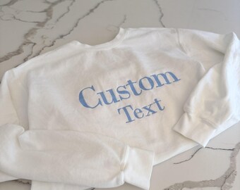 Op maat geborduurd sweatshirt met ronde hals