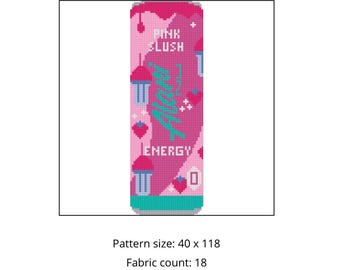 Alani Nu Pink Slush needlepoint/cross stitch chart
