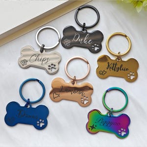 Engraved Dog Tag, Double Side Pet Tag, Custom Collar Tag, Personalized Dog Tag for Dogs, Cat ID Tag, Dog ID Tag, Dog Name Tag, Pet Name Tag