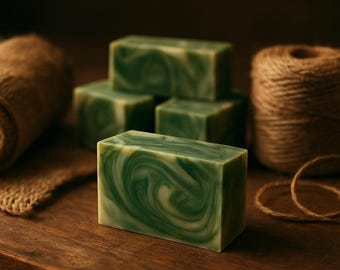 Green Swirl Artisan Soap Bar