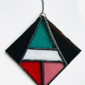 Art Deco stained glass ornament