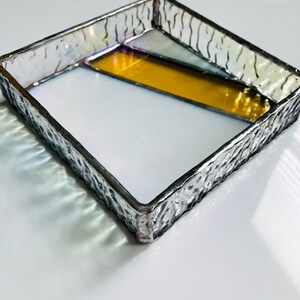 Modern Stained Glass Mondrian catch all tray
