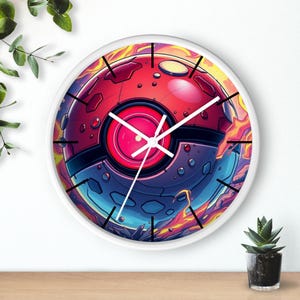 Pokemon Wall Clock Design Inspiration Home Decor Wall Art Piece Display Kitchen Accent Cartoon Decoration Wall Timepiece Modern Style Living