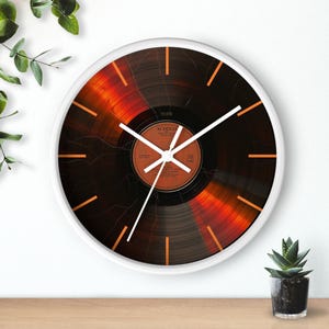 Retro Wall Clock Design Inspiration Home Decor Wall Art Piece Display Kitchen Accent Vinyl Decoration Wall Timepiece Modern Style Living
