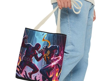 Bolsa de mano de superhéroe de cómic, diseño de Deadpool y Venom, bolsa de compras de superhéroe, regalo para fans, bolsa de mano para convención de cómics