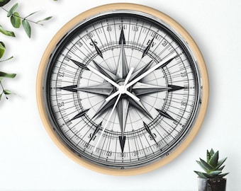 Kompass Wanduhr Design Inspiration Wohnkultur Wandkunst Stück Display Küche Akzent Nautische Dekoration Wanduhr Modern Style Living
