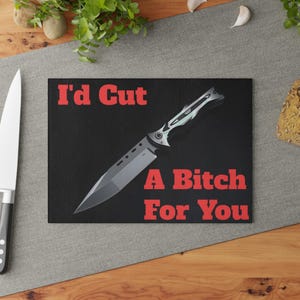 Lustiges Glas Schneidebrett Küche Geschenk, Chef Dekor, Housewarming Geschenk, Kochen Essentials, Humor Küche Acc