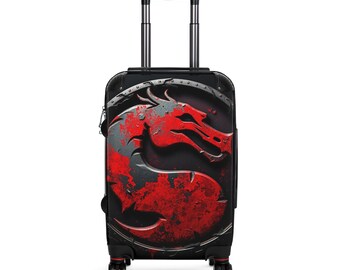 Mortal Kombat Design Carry-On Suitcase 3 sizes, Travel Gear, Gamer Luggage, Adventure Bag, Unique Gifts for Vacationers, Mortal Kombat Style