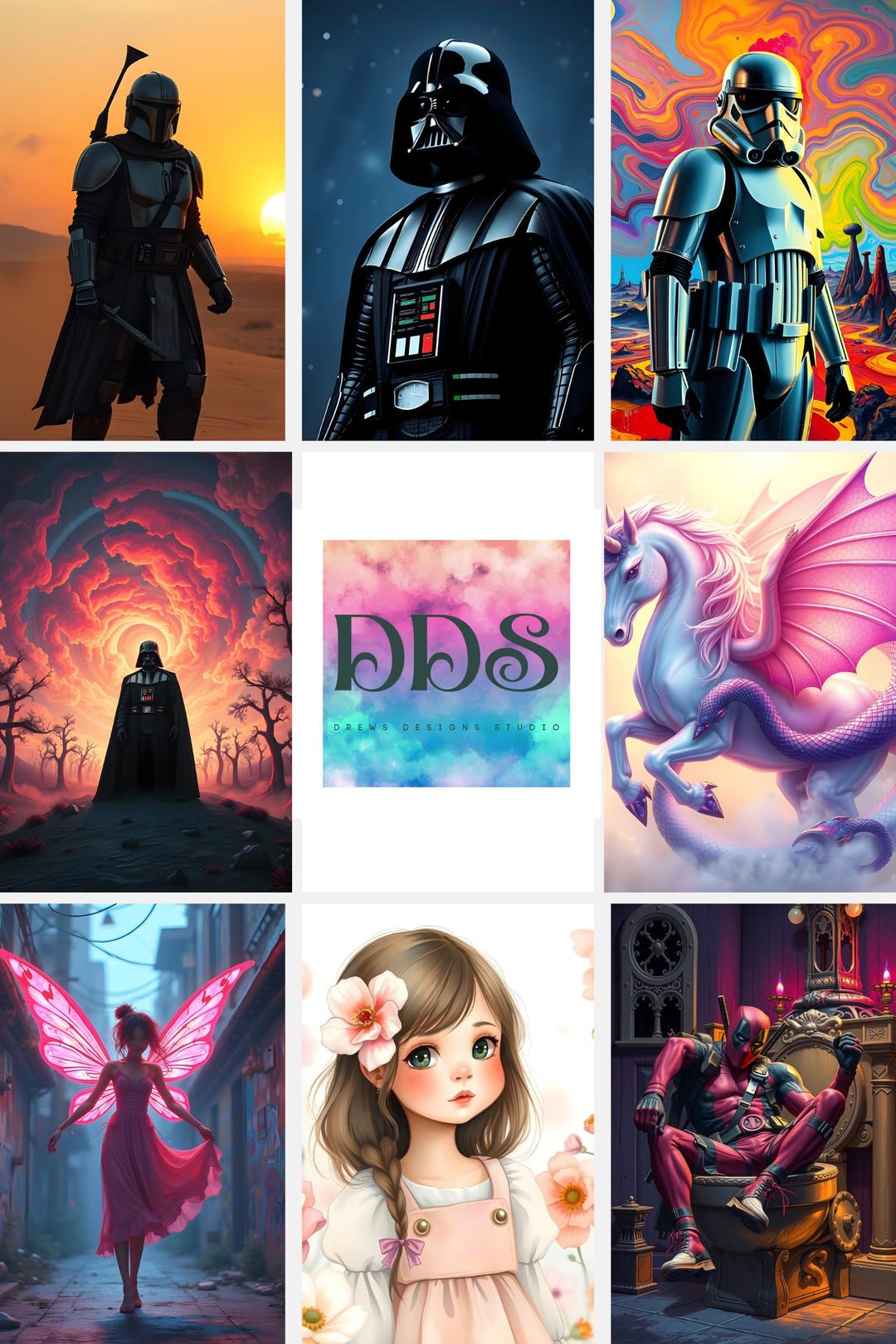 Phone Wallpaper Art Bulk Prints Bundle: 1000+ Anime, Fantasy, Cyberpunk ...