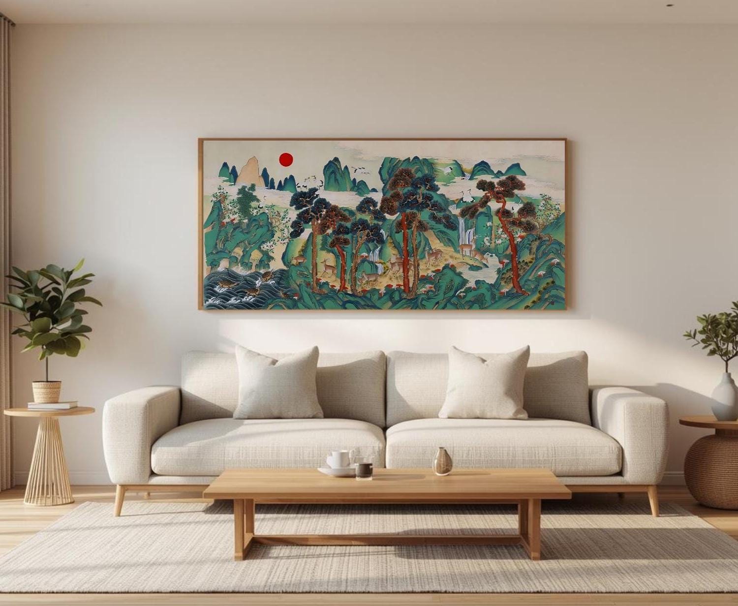 Korean Ten Symbols of Longevity Sipjangsaengdo Digital Wall Art