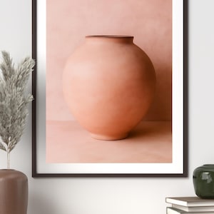 Pink Serenity: Joseon Moon Jar Poster