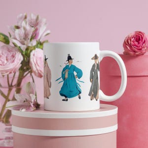 K-Drama Style Historical Korean Gift, Korean Traditional Hanbok Mug