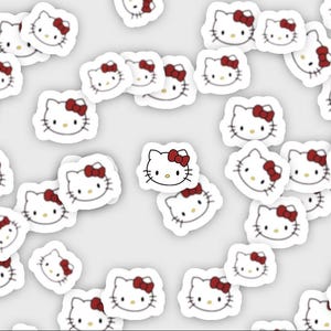 Cute Kitty Sticker Sheet - 9 Cute Hand-Drawn Stickers