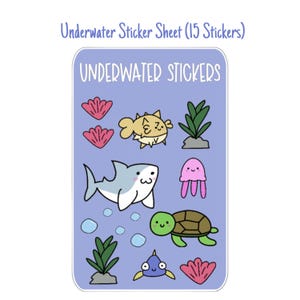 Süßes Unterwasser-Aufkleber-Set - 15 Aufkleber