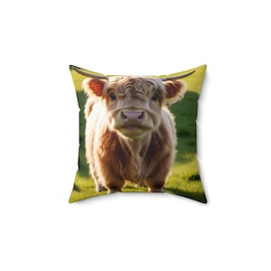 Adorable Cow Pillow, Farmhouse Decor, Animal Lover Gift, Cute Throw Cushion, Country Home Accent, Perfect for Birthdays