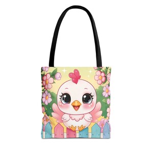 Bonita bolsa de mano con diseño de pollito primaveral, bolsa floral para amantes de la naturaleza, bolsa de compras ecológica, regalo para el Día de la Madre, decoración rústica.