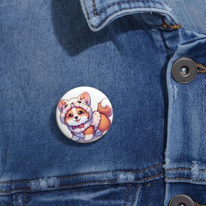 Cute Corgi Pin Buttons, Custom Dog Pins, Animal Lover Gifts, Kawaii Accessories, Pet-Themed Party Favors