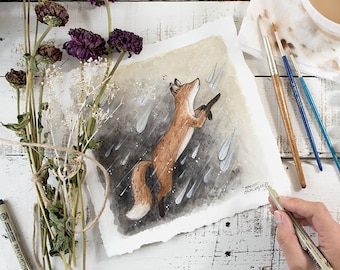 Watercolor Fearless Fox | Printable for your home or office