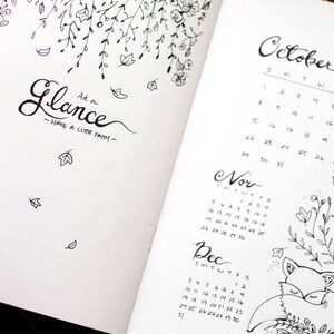 Full Blank Set up Printable for Journal or Planner Owl image 3