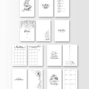 Full Blank Set up Printable for Journal or Planner Owl image 6