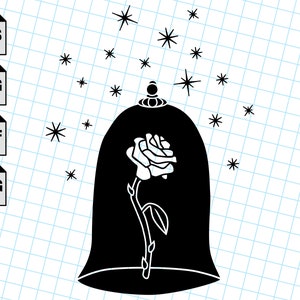 La Bella y la Bestia Rosa - Archivo de Corte Digital