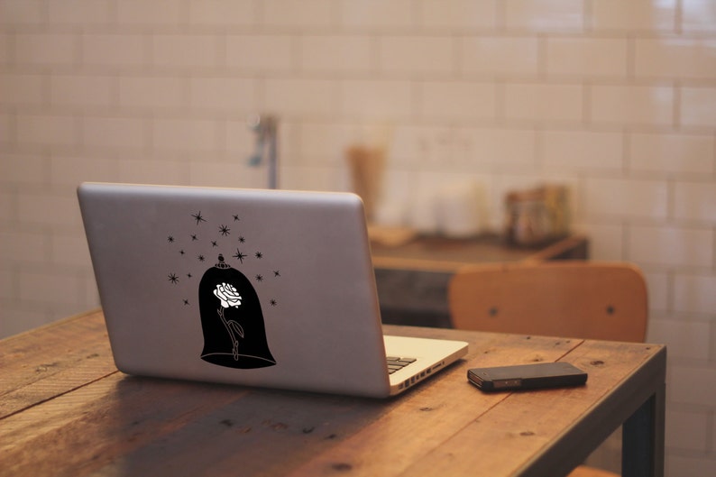 Beauty and the Beast Rose MacBook Sticker image 1