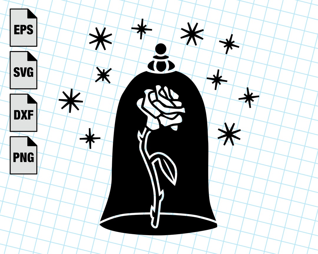 Beauty and the Beast Rose - Digital Cut File - Etsy