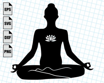 Yoga Lotus Heart - Digital Cut File