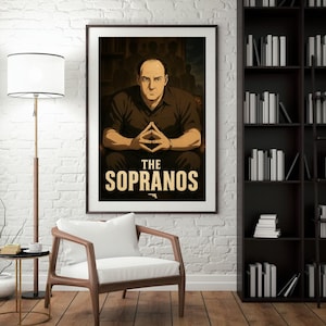 The Sopranos Poster | Tony Soprano Mafia Anime Style Print | Iconic TV Wall Art
