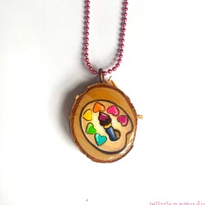 FUSTMW Artist Paint Palette Necklace – Colorful Painter Jewelry Gift For Art Teachers & Students - View #12