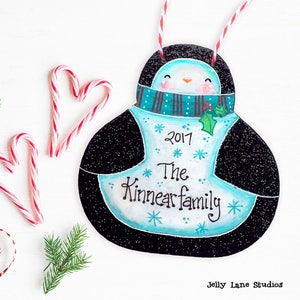 Personalized Penguin Ornament,Penguin Ornament,Holiday Ornament,Personalized Gift,Gifts Under 25,Penguin,Holiday Decor,Glitter,Teacher Gift