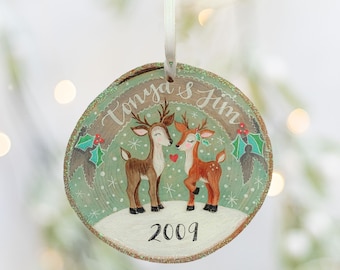 Personalized Newlywed Christmas Ornament, 1st Christmas Keepsake, Our First Christmas, Gift for Married Couple, Christmas Wedding Gift