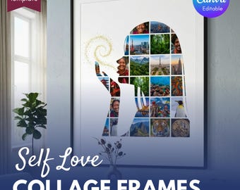 Elegant Female Photo Frame | Aesthetic Woman Portrait Frame | Gift for Her | Minimalist Girl Wall Decor | Modern Feminine Frame Design