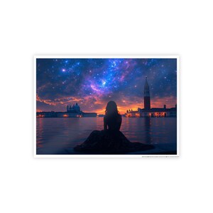 Póster de Serenidad Cósmica, Arte Mural de Ensueño, Decoración Espacial para el Hogar, Regalo para Astrónomos, Decoración Colorida para Habitaciones